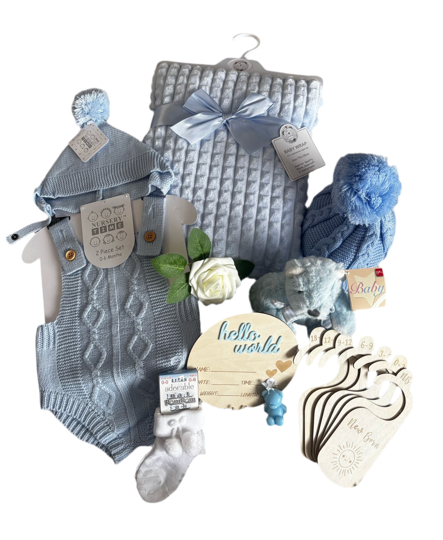 New Baby Boys Hamper - 11 Items